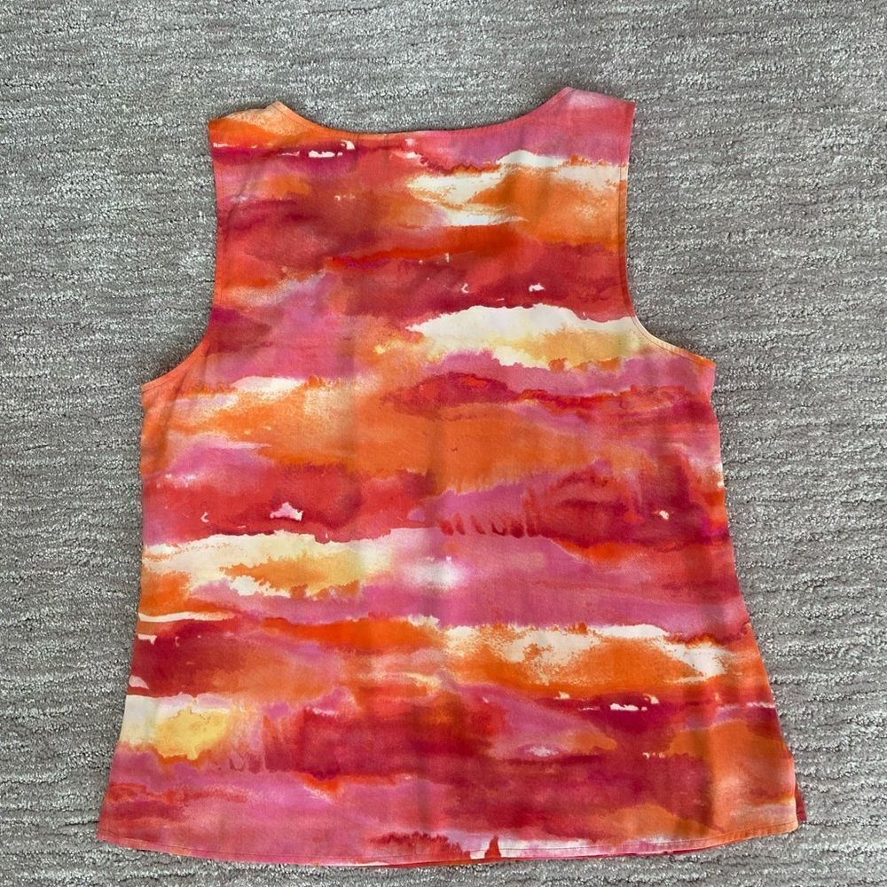 Chico’s orange pink sleeveless top. Size 1 (M/L) - Picture 2 of 4
